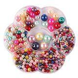 1150pcs Mixed Round Hole Faux Pearl Beads - DIY Jewelry Making Crafts