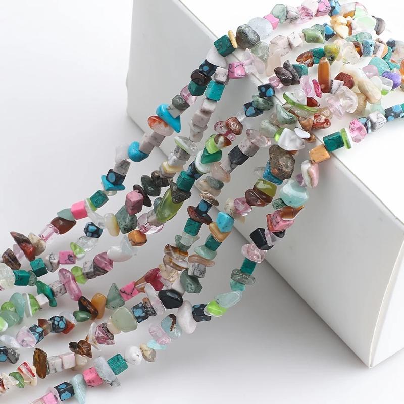 Mixed Stone Gravel Chip Beads 30Inch Lapis Opal Crystal Tumbled G