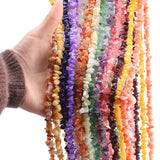 Mixed Stone Gravel Chip Beads 30Inch Lapis Opal Crystal Tumbled G