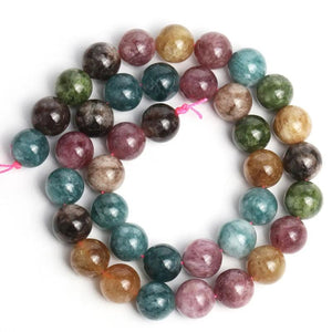 Colorful Tourmaline Beads 4/6/8/10mm Round Spacer Beads