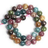 Colorful Tourmaline Beads 4/6/8/10mm Round Spacer Beads