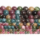 Colorful Tourmaline Beads 4/6/8/10mm Round Spacer Beads