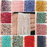 Faceted Round Beads Gemstones for Jewelry Making DIY