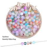 100pcs Glass Jelly Double Piece Bead DIY Bracelet Necklace Jewelry