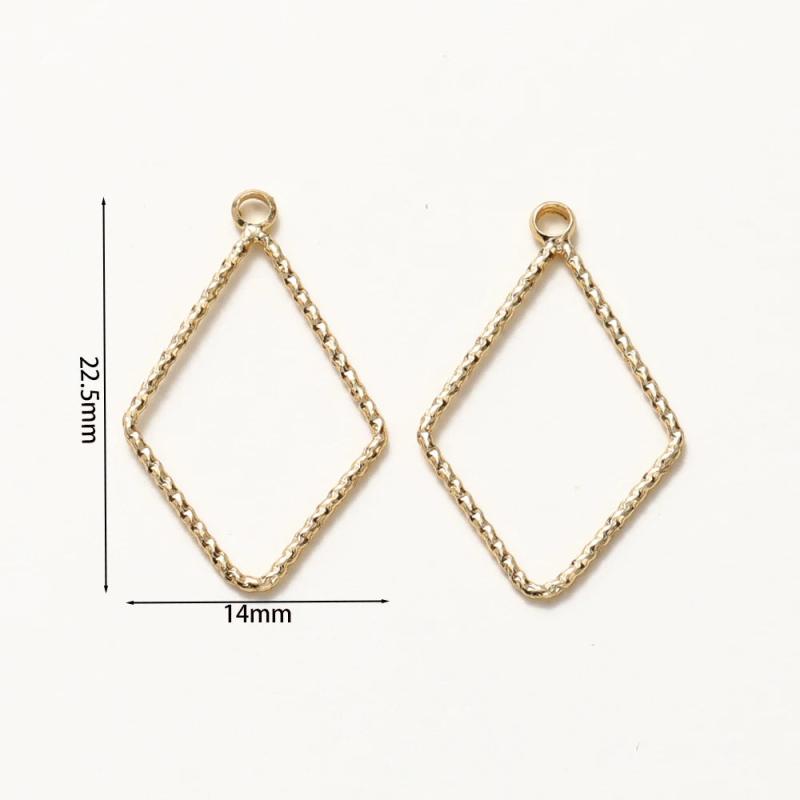 10Pcs Geometric Brass Charms Pendant for DIY Jewelry Making