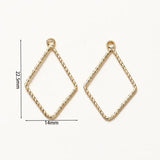 10Pcs Geometric Brass Charms Pendant for DIY Jewelry Making