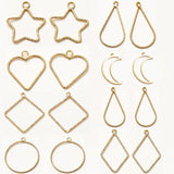 10Pcs Geometric Brass Charms Pendant for DIY Jewelry Making