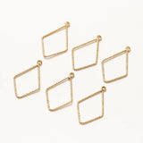 10Pcs Geometric Brass Charms Pendant for DIY Jewelry Making