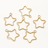10Pcs Geometric Brass Charms Pendant for DIY Jewelry Making