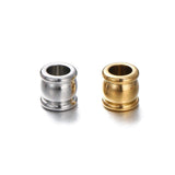 10pcs Stainless Steel Spacer Bead Charm 4 6 8 10mm Big Hole Loose Bead DIY