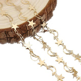 1M 2M Hollow Out Moon Star Charms Copper Chain for Jewelry Making
