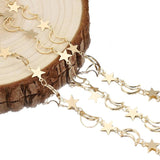 1M 2M Hollow Out Moon Star Charms Copper Chain for Jewelry Making