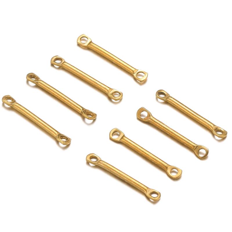 20Pcs Stainless Steel PVD Double Hole Connectors DIY Jewelry Making