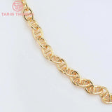 1 Meter 24K Brass Chain Link 6x8.5MM Necklace Bracelet DIY Jewelry Findings