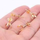 20pcs Stainless Steel 8mm Pearl Earring Setting DIY Post Earring F