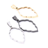 10pcs Stainless Steel Leaf Bezel Charms for Resin Necklace DIY Jewelry Making