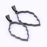 10pcs Stainless Steel Leaf Bezel Charms for Resin Necklace DIY Jewelry Making