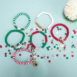 Christmas Clay Beads Bracelet Kit with Letter Charms for DIY Jewelry Making