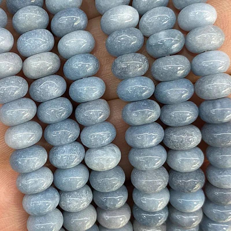 Dark Chalcedony Jades 5x8MM Abacus Beads for DIY Jewelry Making