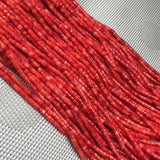 Natural Stone Coral Beads 3x3mm Loose Beads for Jewelry Making