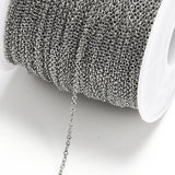 Stainless Steel Cable Chain 1.2-2.5 mm O Link Necklace Chain