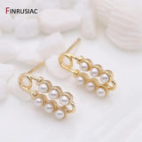 14K Plated Pearl Earring Hooks for DIY Earrings
