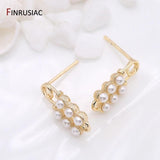 14K Plated Pearl Earring Hooks for DIY Earrings