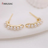 14K Plated Pearl Earring Hooks for DIY Earrings