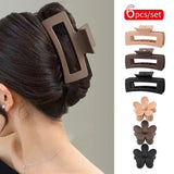 6 Pcs Retro Frosted Hair Clips Large Claw Clip Set