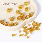 4/5/6/8MM Brass Spacer Beads 18K Plated Jewelry Accessories