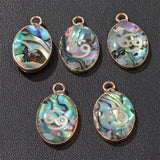 Abalone Shell Drop Pendants 12 Constellation Charms