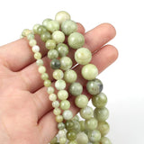 Natural Jade Stone Beads Round Shape Gemstone Loose Beads for DIY Jewelry Making
