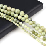 Natural Jade Stone Beads Round Shape Gemstone Loose Beads for DIY Jewelry Making