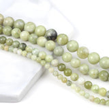 Natural Jade Stone Beads Round Shape Gemstone Loose Beads for DIY Jewelry Making