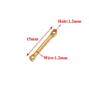 20Pcs Stainless Steel Rod Double Hole Bar Connectors for DIY Jewelry Making