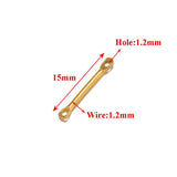 20Pcs Stainless Steel Rod Double Hole Bar Connectors for DIY Jewelry Making