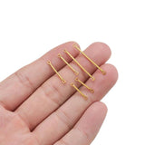 20Pcs Stainless Steel Rod Double Hole Bar Connectors for DIY Jewelry Making