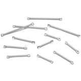 20Pcs Stainless Steel Rod Double Hole Bar Connectors for DIY Jewelry Making