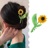 Women Flowers Geometric Metal Hair Claw Vintage Hair Clips Headband Hairpin