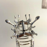 Y2k Geometric Claw Clips Silver Hair Accessories