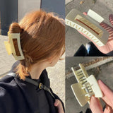 Colorful Plastic Hair Claw Large Hair Clamps Claw Clip Crab Hair Accessorie