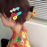 Large Acetate Animal Hair Claw for Girls