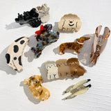 Acetate Dog Hair Clip for Women Girls Shark Hair Claw Styling Barrette Hairpin