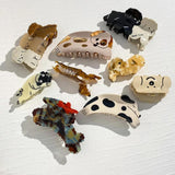 Acetate Dog Hair Clip for Women Girls Shark Hair Claw Styling Barrette Hairpin