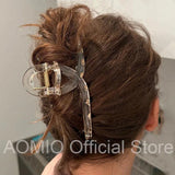 Clear Acrylic Hair Claws Hair Clips Barrette Headwear for Women Girls