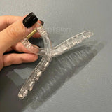 Clear Acrylic Hair Claws Hair Clips Barrette Headwear for Women Girls