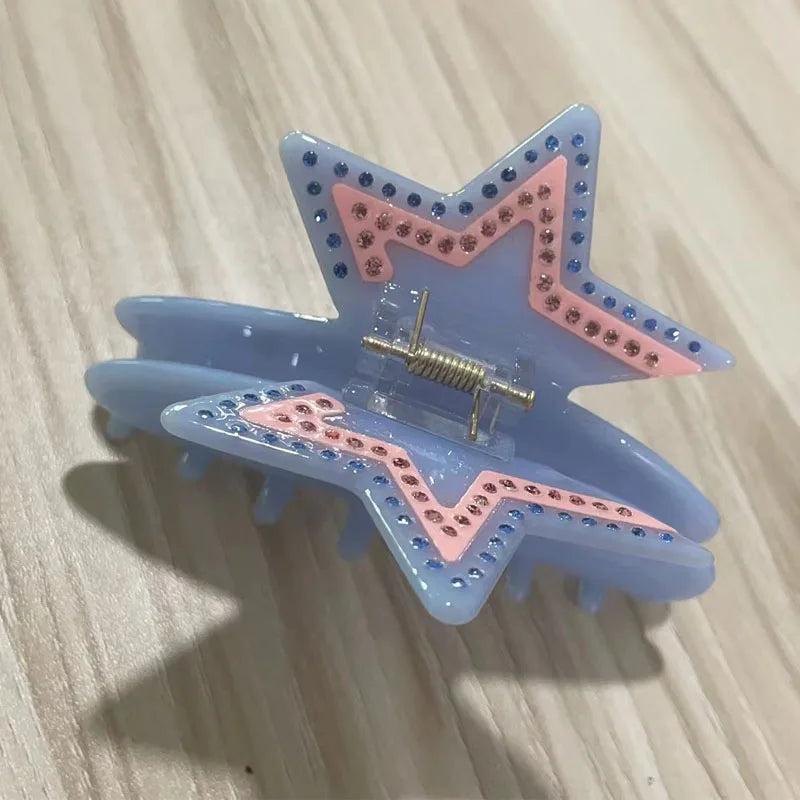 Muweordy Star Hair Clips Acetate Large Crab Hair Claw Clip for Women Girls