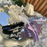 Muweordy Star Hair Clips Acetate Large Crab Hair Claw Clip for Women Girls