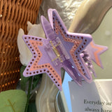 Muweordy Star Hair Clips Acetate Large Crab Hair Claw Clip for Women Girls
