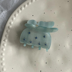 Diamond Inlaid Grab Clip with Butterfly Back Spoon